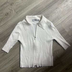 NA-KD knit top with zipper